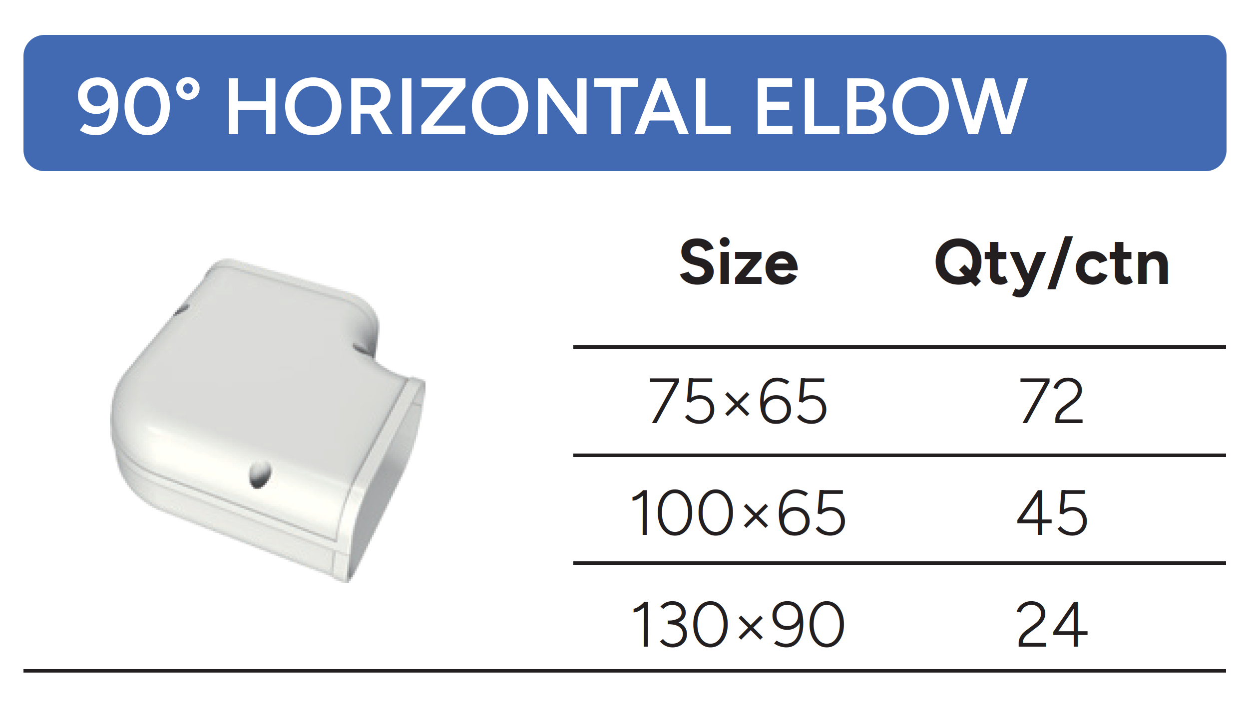 CODO HORIZONTAL DE 90&deg;